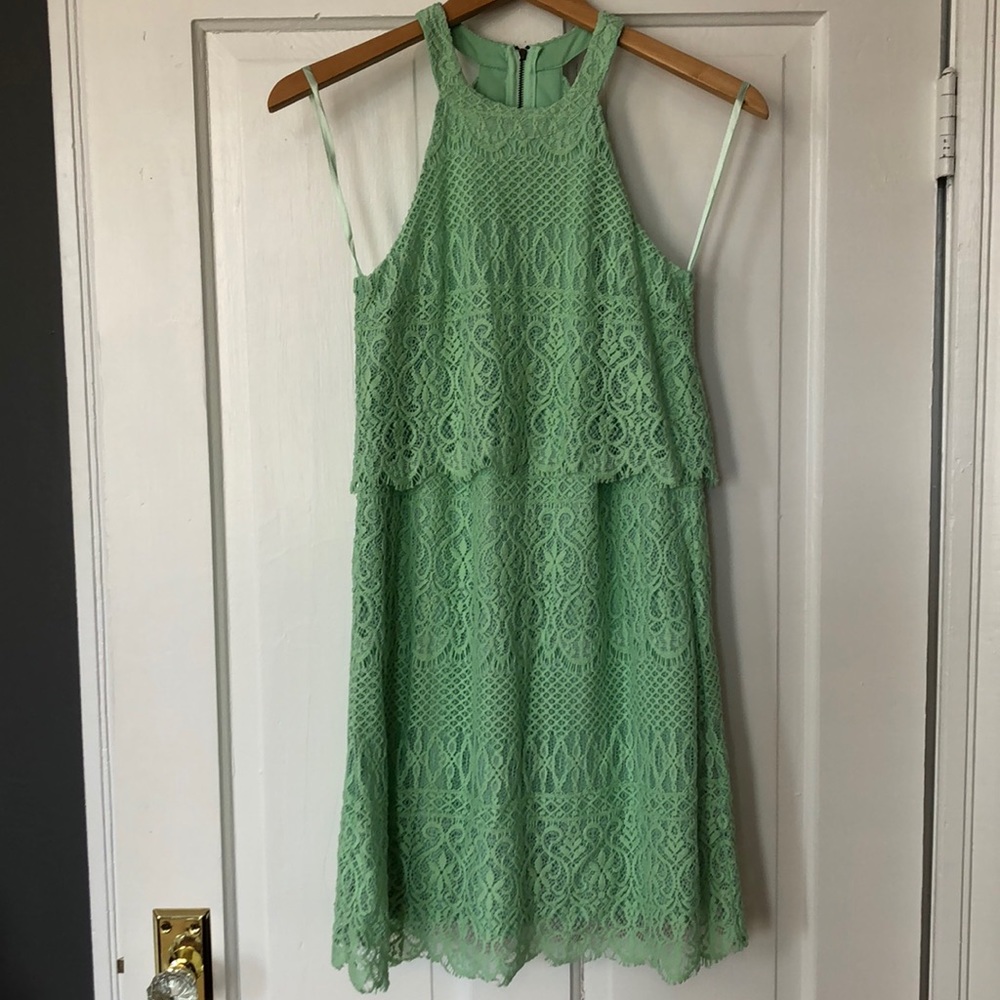 Mint lace dress